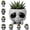T2-F, variant on Fun Alien-Faced Planter Durable Resin Alien Head Succulent Cactus Flower Pot Whimsical Sci-Fi Desktop Decor Ornament Unique Novelty Gift for Plant Lovers Indoor Outdoor Garden,C