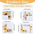 8Bags 4 Styles Flower PVC Bedroom Home Decoration Switch Stickers Mixed ...