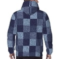 thumbnail image 7 of Sikiie Blue Gingham Buffalo Check Men's Hoodie, Essentials Hoodie, Sweatshirt, Pullover Hooded Sweatshirt for Men-Small, 7 of 7