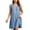 Light Blue, variant on Dresses for Women Solid Sleeveless V Neck Plus Size Loose Mid-Length Sundress for Everyday Wear