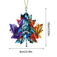 thumbnail image 3 of Holloyiver Maple Leaf Stained Acrylic Window Hanging Ornament, Fall Leaves Wall Art Decor Panel, 3.9 Inch Maple Leaf Pendant for Fall Thanksgiving Festival Party Supplies, 3 of 6
