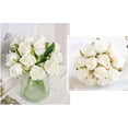 thumbnail image 5 of 2 bunches of artificial roses, 12 decorative bouquets, suitable for home office parties, brides and wedding decorations (white), 5 of 7