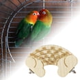 thumbnail image 6 of Stgfyxgs Bird Perch Stand Parrot Chewing Stopper Toy Parakeet Climbing Standing Gym Bird Foraging Toy Wooden Block Toy for Lovebird 19.5cmx9cmx1cm, 6 of 9
