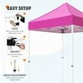 thumbnail image 6 of EAGLE PEAK 5x5 Pop Up Canopy Tent Instant Outdoor Canopy Easy Set-up Straight Leg Folding Shelter (Pink), 6 of 11
