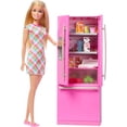 thumbnail image 2 of Barbie Doll & Kitchen Playset with Refrigerator & 10 Accessories Including Food Pieces, Plus Sticker Sheet, 2 of 5