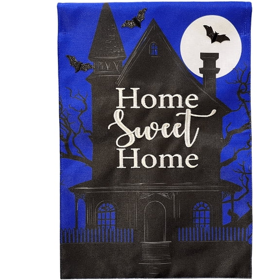 Briarwood Lane Halloween Burlap Garden Flag 12x18 For Outdoor Home Sweet Haunted Home For Halloween Garden Flag Flags For Outside