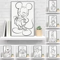 thumbnail image 2 of Minimalist Nursery Wall Art Decor Disney Mickey Mouse And Friends Poster Toy Story Line Art Canvas Painting Room Decoration Gift30X40cm No Frame Gao Jinjia LED, 2 of 2