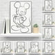 thumbnail image 2 of Minimalist Nursery Wall Art Decor Disney Mickey Mouse And Friends Poster Toy Story Line Art Canvas Painting Room Decoration Gift100X150cm No Frame Gao Jinjia LED, 2 of 2
