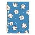 thumbnail image 7 of FORMRS 1-Subject Spiral Notebook 8" x 5" College Ruled 60 Refillable Sheet A5 Hard Cover, Baseballs Pattern, 7 of 7