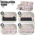 thumbnail image 6 of Xoenoiee Colorful Daisy Heart Print Recliner Covers for 3 Seater Reclining Stretch Sofa Slipcover Soft Washable Furniture Protector for Dogs and Pets, 6 of 7