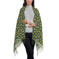 thumbnail image 2 of Sikiie Yellow Floral Shawl Wraps Big Scarf Tassel Fall Winter Thick Scarf Warm Shawl Women Fall Gifts, 2 of 8