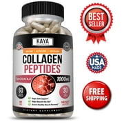 Kaya Naturals COLLAGEN PEPTIDES Supplement - Types I, II, III, V, - Anti-Aging