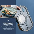 thumbnail image 5 of Tineasur 1Pc Navy Plastic Lunch Box with Five Compartments for Office Use, 5 of 8
