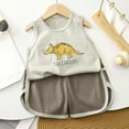 thumbnail image 4 of Girl Outfits Short Sleeve Crew Neck Top and Pant Bodysuits Cute Casual Baby Girl Clothes Beige 9-18 Months, 4 of 4