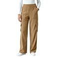 thumbnail image 2 of Corduroy Wide Leg Cargo Sweatpants for Women Elastic Waist Sweatpants Casual Solid Color Pockets Long Pants Workout Lounge Trousers with Pockets, 2 of 7