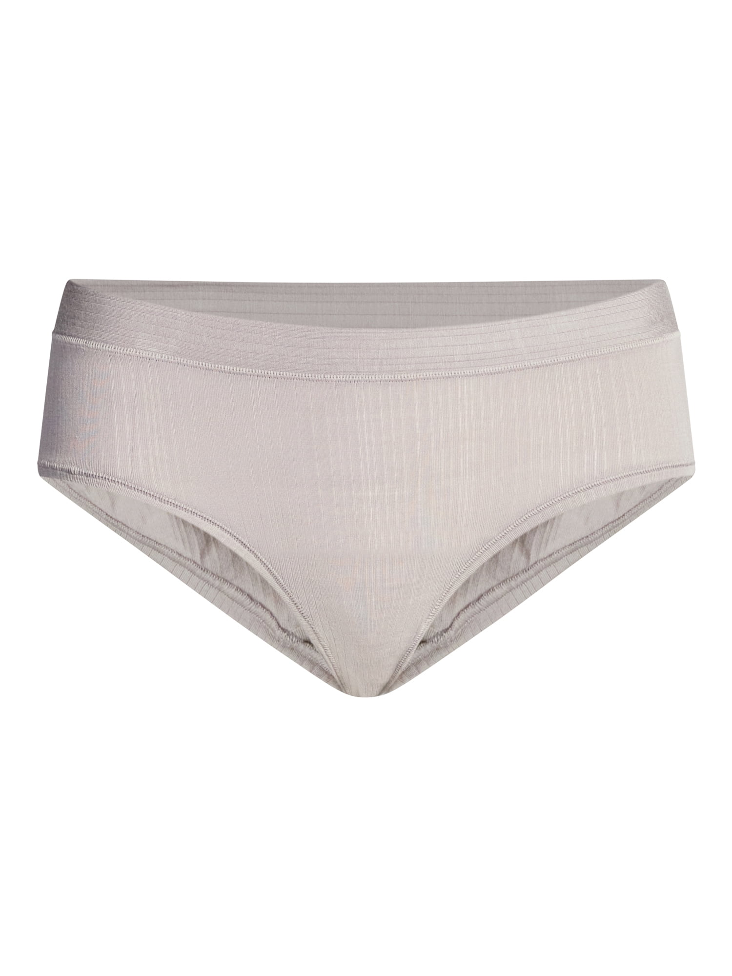 Joyspun Women's Ribbed Modal Hipster Panties, 3-Pack, Sizes XS-3XL