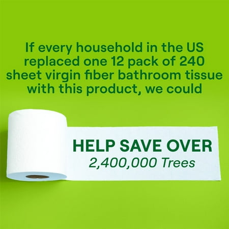 セブンスジェネレーション 100%リサイクル バスルームティッシュ (ダブル) 12ロール Seventh Generation 100% Recycled 2-ply Bathroom Tissue お取り寄せ