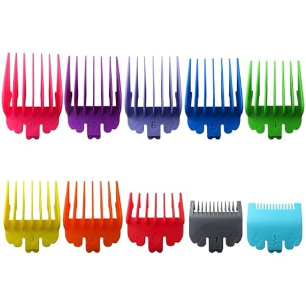 wonim44 10-Piece Hair Clipper Guards Cutting Combs Fit for TPOB Slime2 - Multiple Colors