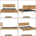 thumbnail image 7 of Brafabhome Bohemian King Bed Frame with Hand-Woven PE Rattan Headboard and Footboard, No Box Spring Needed, 1000lbs, 7 of 7