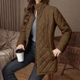 thumbnail image 2 of Womens Quilted Lightweight Jackets Zip Up Stand Collar Down Puffer Padded Jacket Coats Outwear with Pockets, 2 of 7