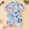 thumbnail image 2 of UAYOTSE Toddler Boys Sun Swimsuit Animal World Floral Print Zipper Short Sleeve Childrens Swimsuit,Sizes 12-18 Months, 2 of 4
