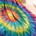 thumbnail image 3 of Rainbow Tie Dye Mandala Pattern Blanket,Comfortable Soft Flannel Throw Blanket,All Season,Warm Lightweight Blankets for Sofa Bed Couch Living Room Chair,30"x40", 3 of 4