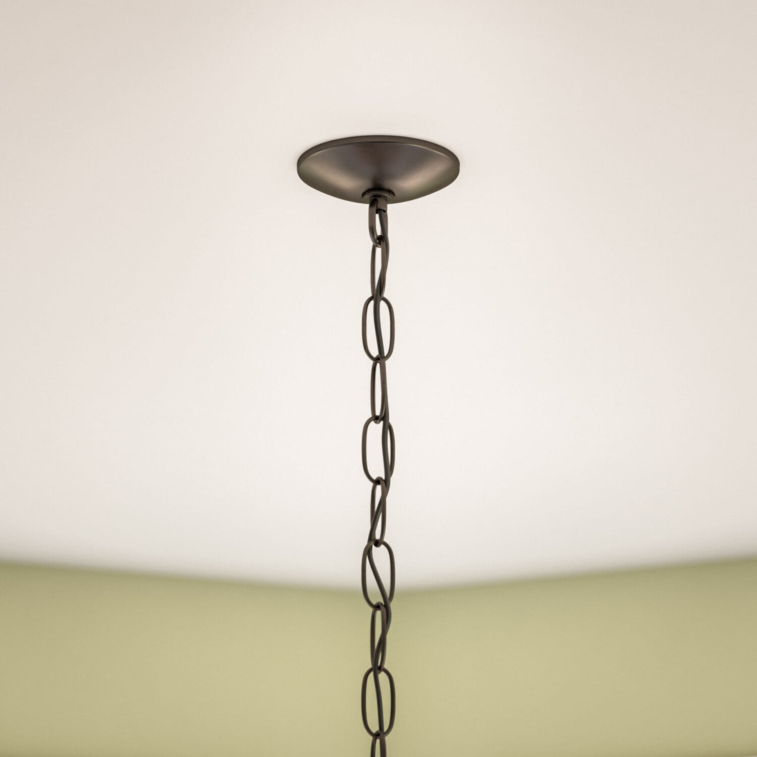 Kenroy Home Rutherford 22'' Pendant Light Fixture with Taupe Fabric Drum Shade for Dining Room, Kitchen Table, Bathroom, Foyer, or Entryway, Oil Rubbed Bronze