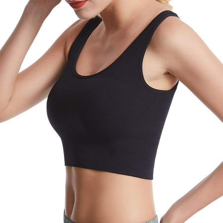 Blphud Ladieas Bras Plus Size Bras for Women Push Up Women s Sports Bra No Padded Vest Workout Wirefree Longline Fitness Bra Sports Bras for Women Lingerie for Women Black XXL
