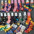 thumbnail image 2 of Calcetines de colores HappySocks para niños, de primavera y otoño, con dibujos animados, bonitos, de tubo medio, para uso exterior, calcetines de calle de moda, 2 of 6