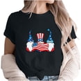 thumbnail image 2 of Fiudx Camisetas para Mujer Top de Manga Corta con Cuello Redondo y Estampado Del Día de La Independencia, Informal y Elegante para Mujer, 2 of 3