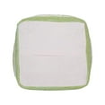 thumbnail image 6 of LR Home Square Apple Green/White Recycled Chindi Medium-Sized Indoor Pouf, 18"x18"x18", 6 of 10
