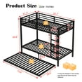 thumbnail image 2 of Twin XL over Twin XL Metal Bunk Bed with Twin Trundle, Heavy Duty Frame, Black, 2 of 8