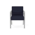 thumbnail image 2 of Pemberly Row Chaise d'Invité de Réception en Tissu Polyester Bleu Marine/argent, 2 of 5