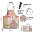 thumbnail image 3 of Pioneer Flower Floral Print Pattern Apron-Garden Aprons for Women with Pockets-Cotton Linen Waterproof Kitchen Cooking Gardening Aprons Adjustable for Kitchen,Cooking,BBQ and Salon 33x27 Inch, 3 of 7
