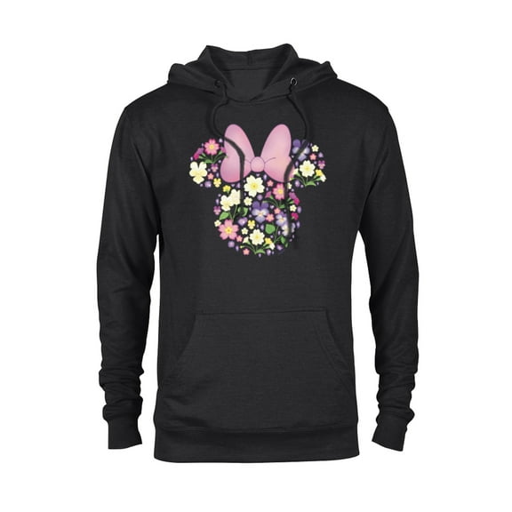Disney Minnie Mouse February Birth Month Birthstone & Flower - Pullover Hoodie for Adults - Customized-Black