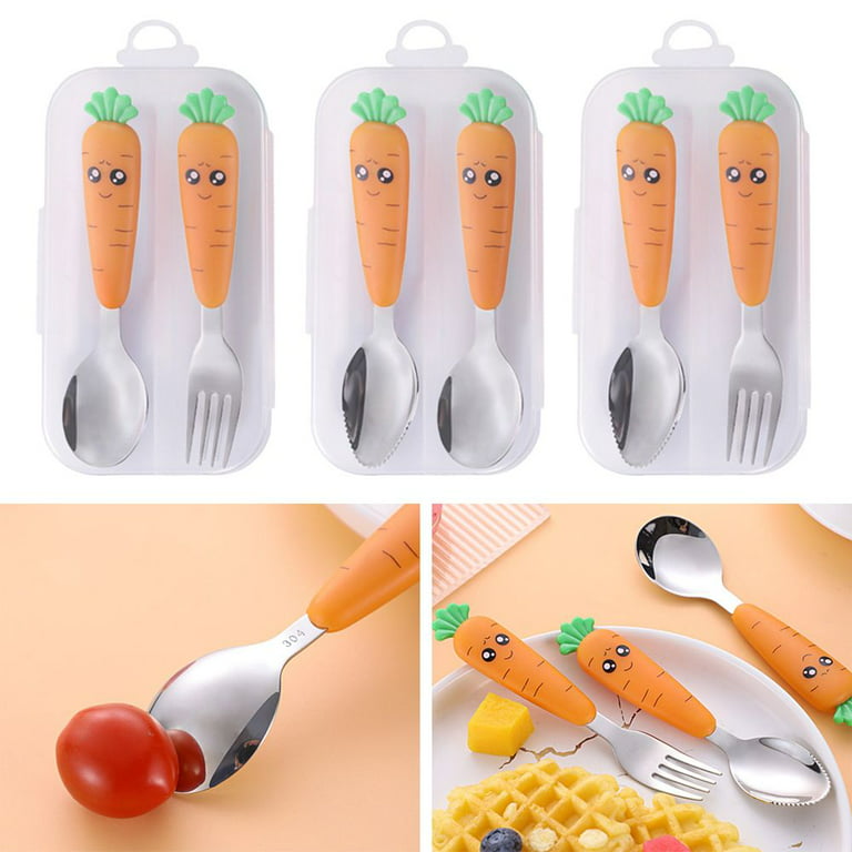 Toddler Silverware Kids Utensils Stainless Steel Forks Spoons Set