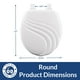 thumbnail image 3 of Asiento de inodoro redondo Mayfair 27EC000 de madera moldeada en espiral, blanco, 3 of 5