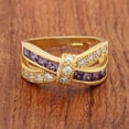 thumbnail image 2 of Veranda Wedding Band Ring Cross Knot Cz Wgold Plated Womens Ginger Lyne Collection, 2 of 5