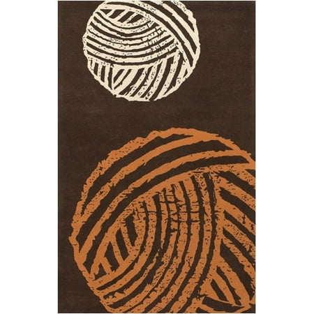 Chandra Rugs Fenja Brown/Orange Area Rug