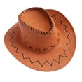 thumbnail image 7 of Clearance! Hontri 1Pc Cowboy Hat Clearance under $5, Women Men Summer Western Cowboy Hat Shapeable Wide Brim Sun Hat On Sale, 7 of 7