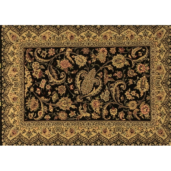 Ahgly Company Indoor Rectangle Persian Brown Traditional Area Rugs, 7' x 10'