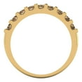thumbnail image 5 of 0.63 ctw Wedding Band for Women - 18K Yellow Gold Simulated Champagne Diamond Stackable Eternity Ring, 5 of 6