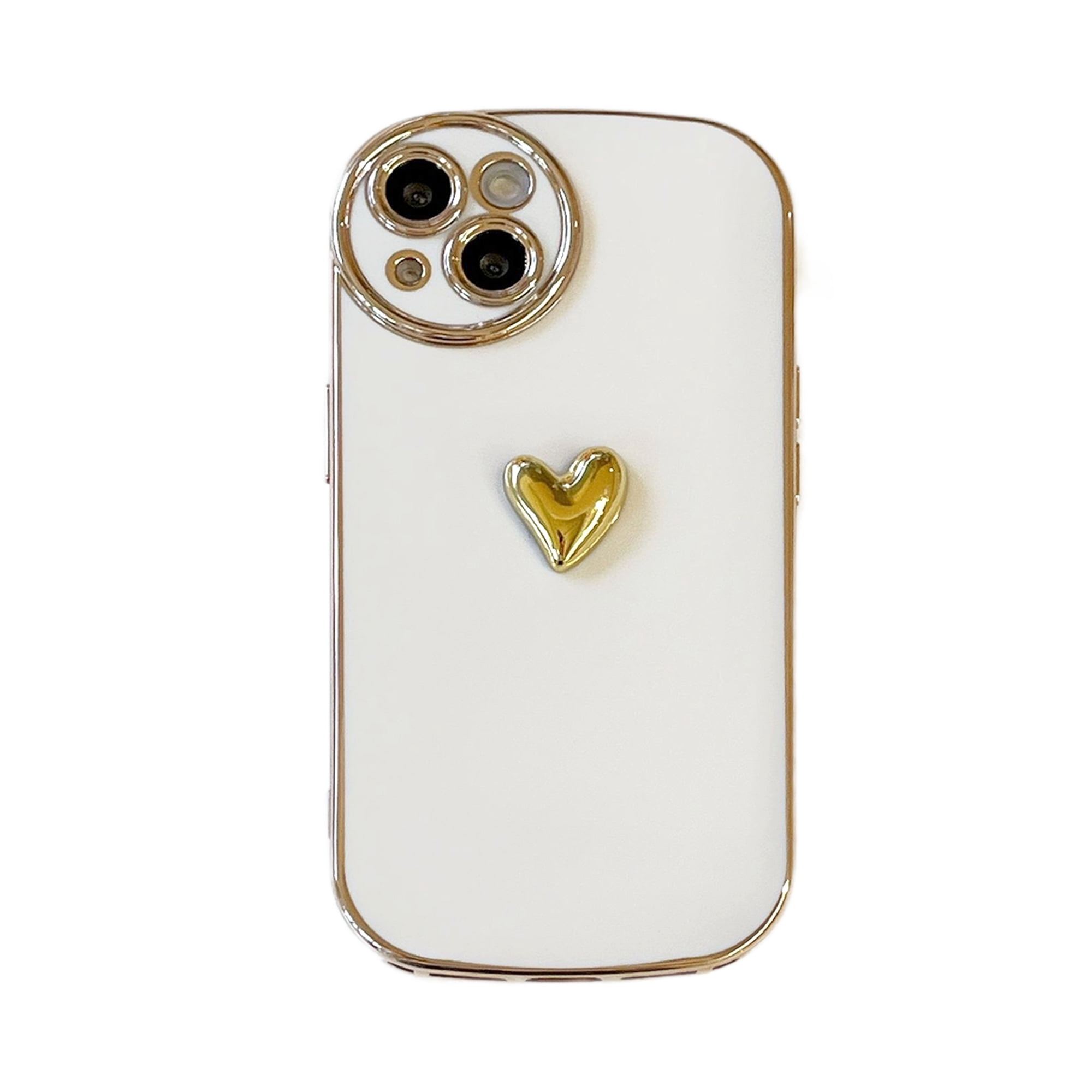 Dteck Sparkle iPhone 13 Pro Max Cute Case, Slim Plating Gold Frame 3D