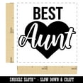 thumbnail image 2 of Best Aunt in Heart Self-Inking Rubber Stamp Ink Stamper - Pink Ink - Small 1 Inch, 2 of 7
