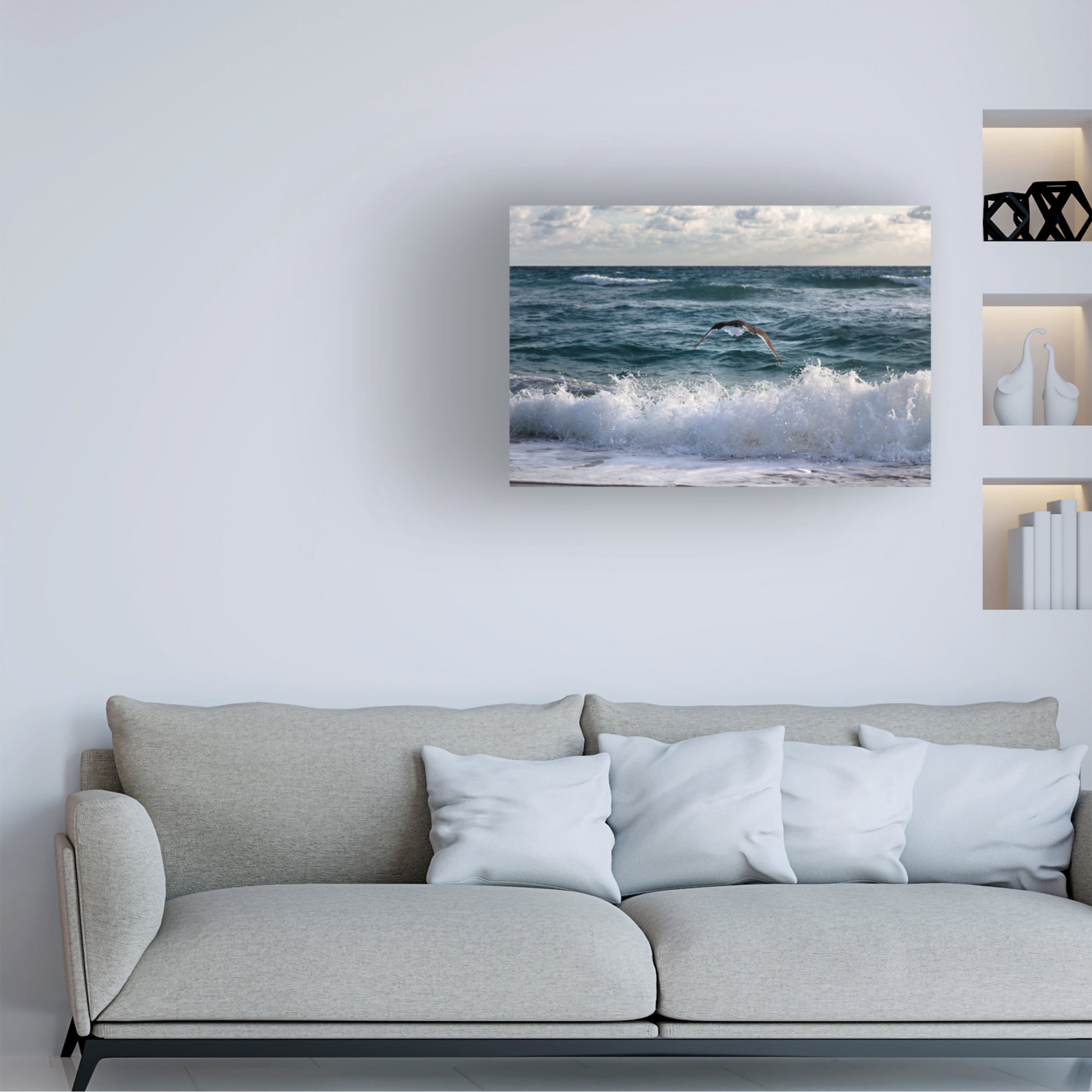 Canvas Wall Art - Celebrate Life Gallery 'Sailing over the Crashing Waves' Wall Art for Living Room, Bedroom, or Office Décor by Trademark Fine Art - 32 x 22 Inches