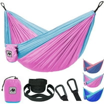 KANCOKIT Kids Camping Hammock, Ultralight Kids Camping Gear with Tree Strap & Carabiners, Sling Swing Hammock for Indoor/Outdoor Use, Gifts for Children Girls Boys, Pink