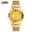 All-Gold Men's Watch, variant on Men's Quartz Watch with Large Numerals, Dual Calendar, for Middle-Aged and Elderly Men