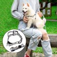 thumbnail image 3 of Conjunto de arnés y correa de nailon resistente para perros para aventuras al aire libre, diseño cómodo para el pecho y la espalda, talla M, 3 of 8
