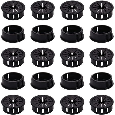 

WCX 20Pcs 25mm Cable Snap Bushing Grommets Protector EHR-25 25mm Round Snap in Cable Hose Bushing Grommet Black-0614