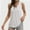 White, variant on Women's V-Neck Sleeveless Tunic Top - Loose Fit Casual Tank with Curved Hem, Summer Comfort Wear